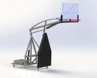 Баскетбольная стойка мобильная складная вынос1,6м