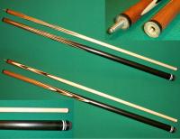 Бильярдный кий ручной работы М.В. махагон / черный граб / граб