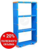 Стеллаж пластиковый Атлет 1000/2000х345х1850мм