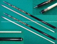 Кий для русского бильярда Vantex Паутина черный граб зеленый граб