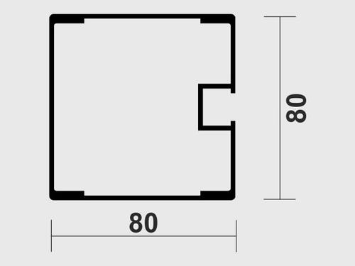 профиль сечением 80х80 мм по европейским стандартам качества