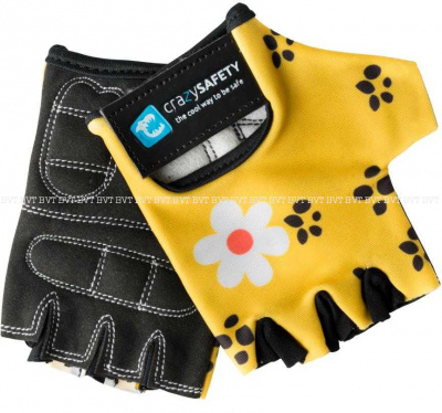 Детские вело-перчатки Crazy Safety Yellow Leopard