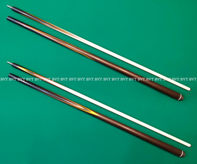 Бильярдный кий ручной работы М.В. черный граб / желтый граб / кевазинго / граб