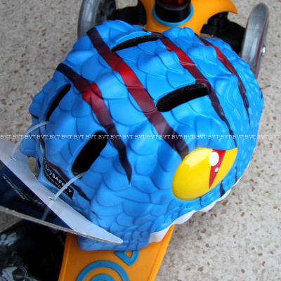 Детский велосипедный шлем Crazy Safety Blue Dragon (естественное освещение)