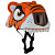 Детский велосипедный шлем Crazy Safety Orange Tiger