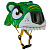 Детский велосипедный шлем Crazy Safety Green Tiger
