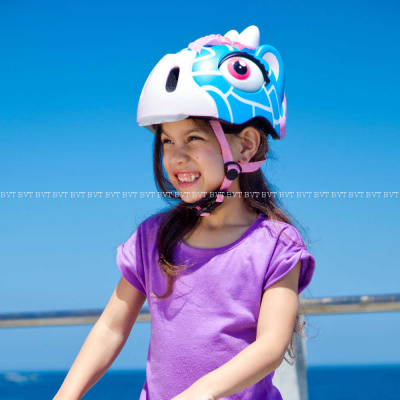 Детский шлем Crazy Safety Blue Giraffe