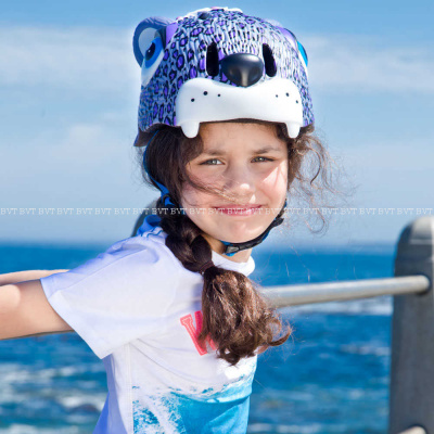 Детский защитный шлем Crazy Safety Purple Leopard