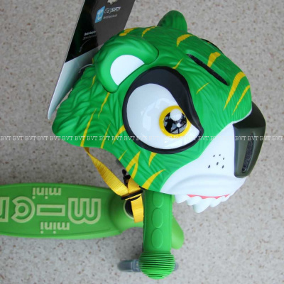 Детский защитный шлем Crazy Safety Green Tiger