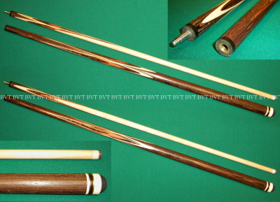 Бильярдный кий ручной работы М.В. "цветок" венге / кевазинго / граб