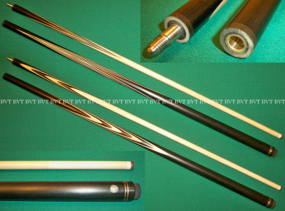 Бильярдный кий ручной работы М.В. черный граб / граб