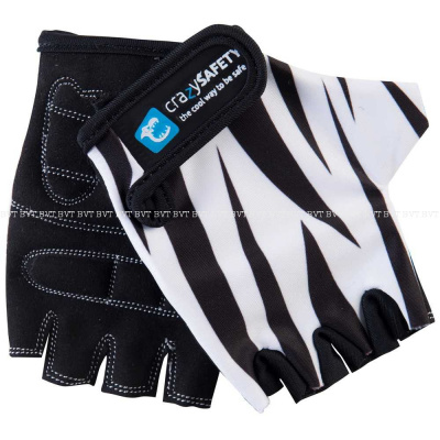 Детские вело-перчатки Crazy Safety White Tiger