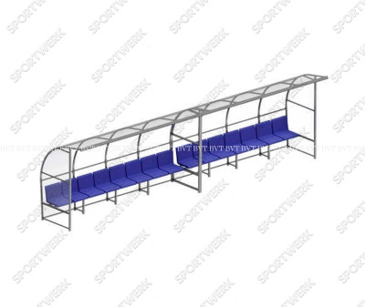 Скамейка запасных игроков с навесом SpW-SZ-15C