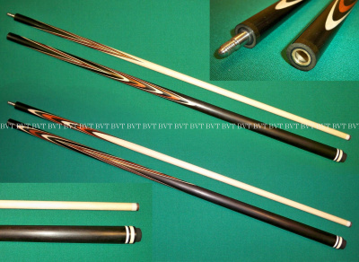 Бильярдный кий ручной работы М.В. черный граб / падук / граб