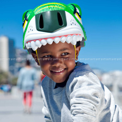 Детский защитный шлем Crazy Safety Green Tiger