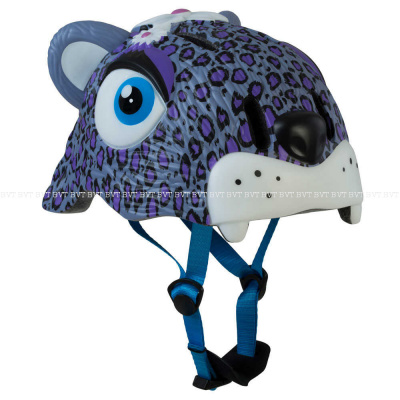 Детский велосипедный шлем Crazy Safety Purple Leopard